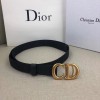 Dior Saddle 20MM Belt In Black Jacquard