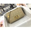 Dior Caro Medium Bag In Beige Cannage Calfskin