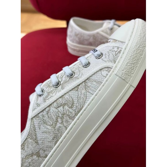 D*or walk'n'D*or sneakers in gold-tone jardin d'hiver embroidered cotton