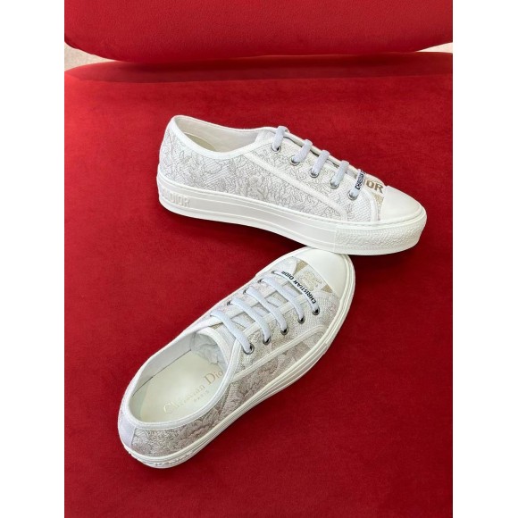 D*or walk'n'D*or sneakers in gold-tone jardin d'hiver embroidered cotton