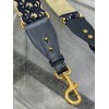 Dior Shoulder Strap with Ring in Blue Oblique Embroidery