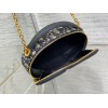 Dior CD Signature Oval Camera Bag in Blue Dior Oblique Jacquard