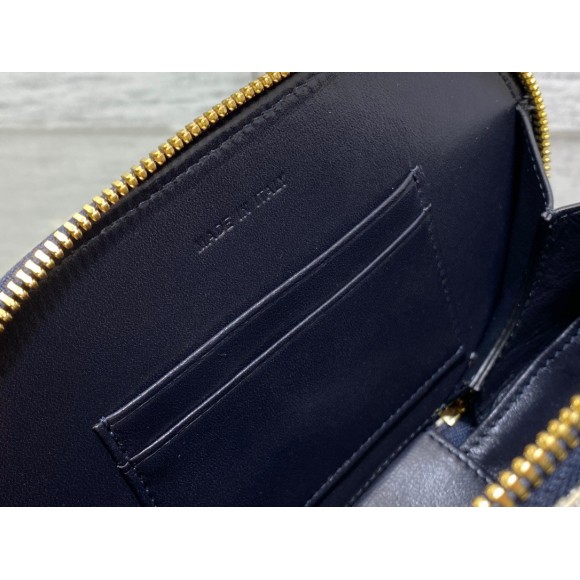 D*or cd signature oval camera bag in blue D*or oblique jacquard