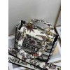 Dior Lady D-Lite Medium Bag In White Jardin Botanique Embroidery