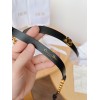 Dior Caro 15MM Belt in Black Calfskin and Chain