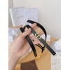 Dior Caro 15MM Belt in Black Calfskin and Chain