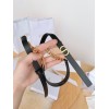 Dior Caro 15MM Belt in Black Calfskin and Chain