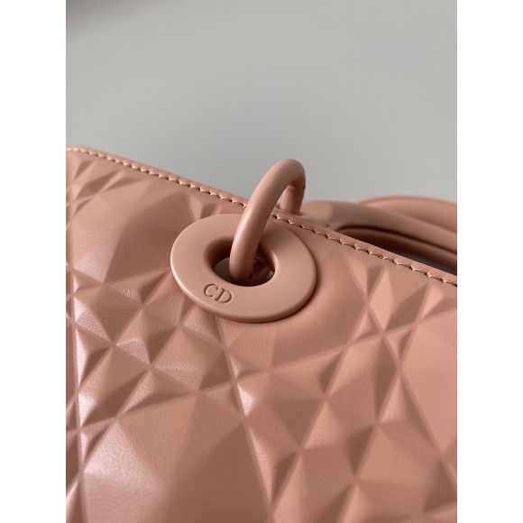 D*or lady d-joy medium bag in nude calfskin with diamond motif