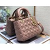 Dior Lady Dior Medium Bag In Blush Cannage Lambskin