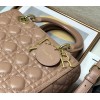 Dior Lady Dior Medium Bag In Blush Cannage Lambskin