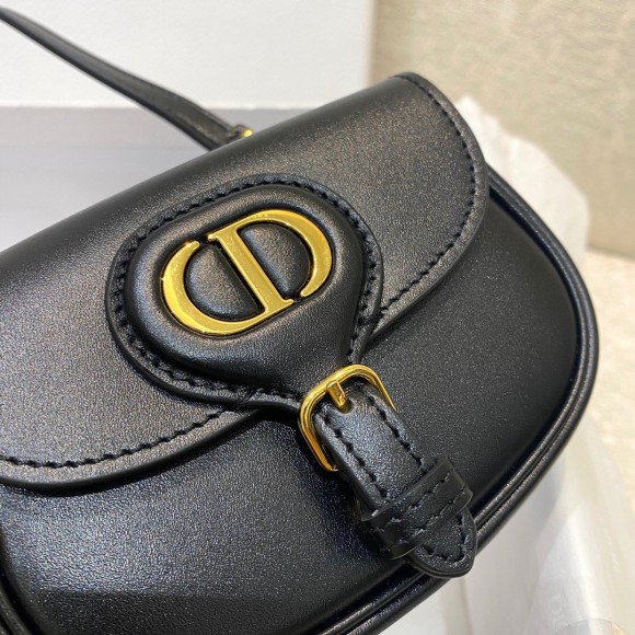 D*or bobby micro bag in black box calfskin