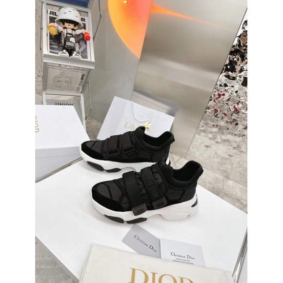 D*or d-wander sneakers in black camouflage technical fabric