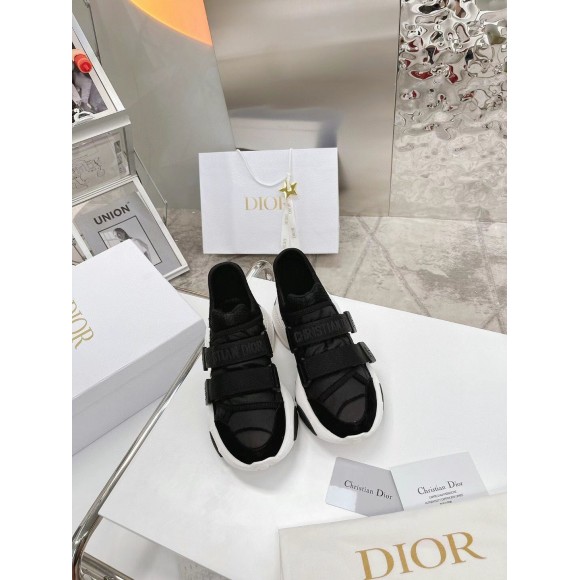 D*or d-wander sneakers in black camouflage technical fabric