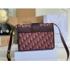 Dior 30 Montaigne Medium Bag In Bordeaux Dior Oblique Jacquard