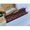 Dior 30 Montaigne Medium Bag In Bordeaux Dior Oblique Jacquard