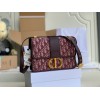 Dior 30 Montaigne Medium Bag In Bordeaux Dior Oblique Jacquard