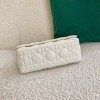 Dior Caro Small Bag In White Cannage Calfskin