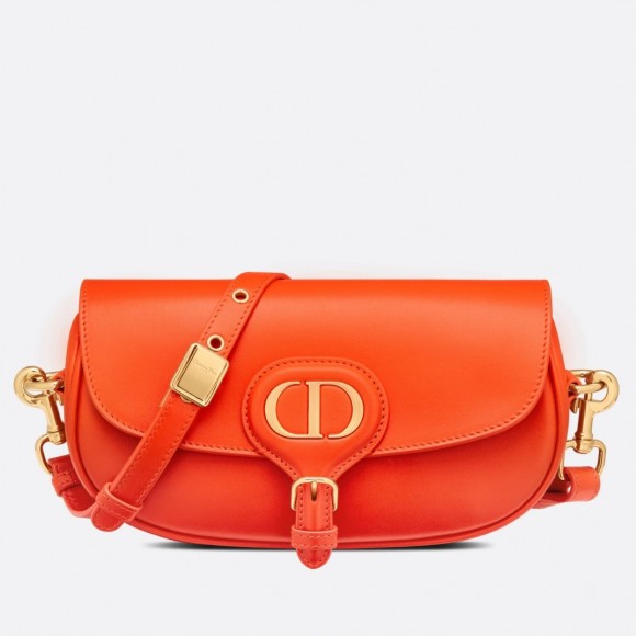 D*or bobby east-west bag in orange box calfskin