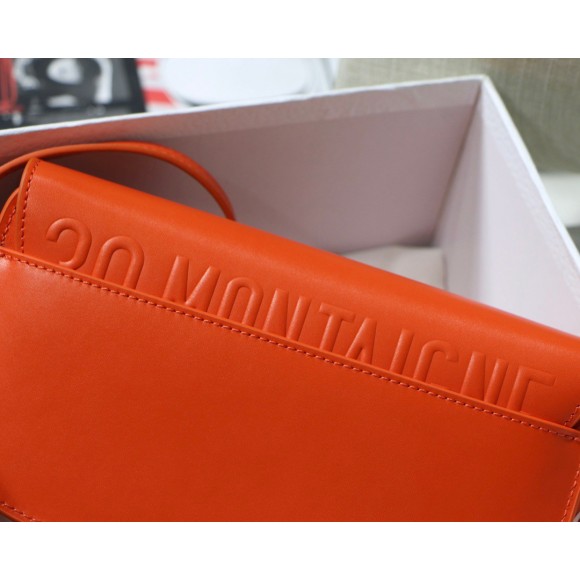 D*or bobby east-west bag in orange box calfskin