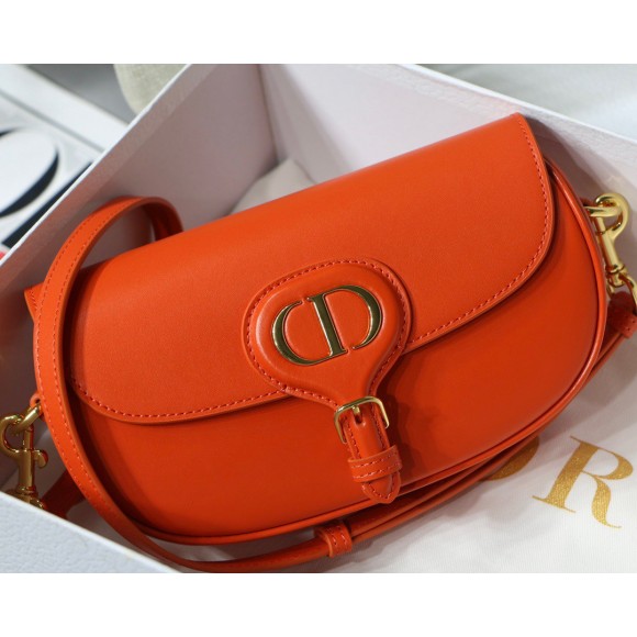 D*or bobby east-west bag in orange box calfskin