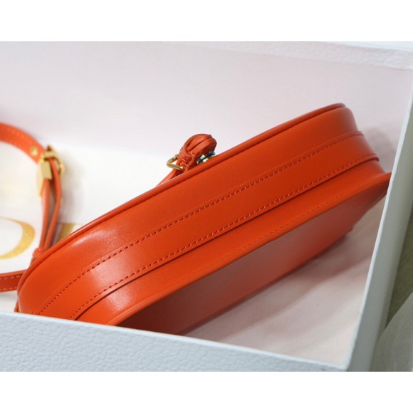 D*or bobby east-west bag in orange box calfskin