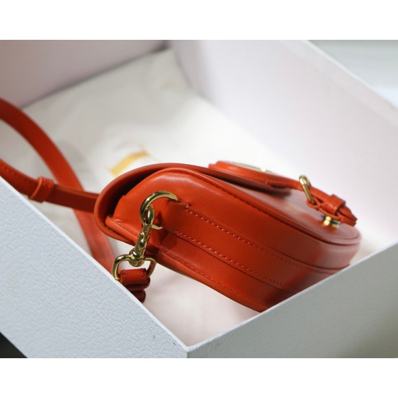 D*or bobby east-west bag in orange box calfskin