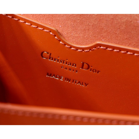 D*or bobby east-west bag in orange box calfskin