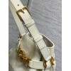 Dior C'est Medium Bag in White Saddle Calfskin