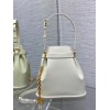 Dior C'est Medium Bag in White Saddle Calfskin