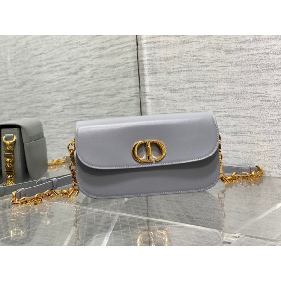 D*or 30 montaigne avenue bag in grey box calfskin