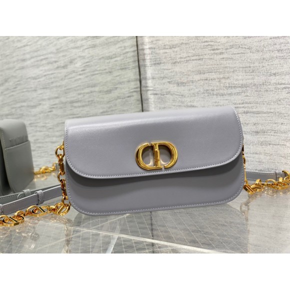 D*or 30 montaigne avenue bag in grey box calfskin