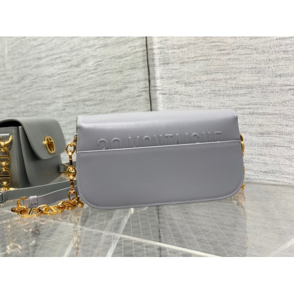 D*or 30 montaigne avenue bag in grey box calfskin