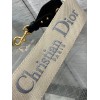 Dior Shoulder Strap with Ring in Grey Embroidery Canvas