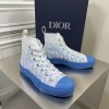 Dior Men's B23 High-top Sneakers In Gradient Blue Oblique Canvas