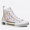 Dior Men's B23 High-top Sneakers In Multicolour Oblique Canvas