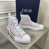 Dior Men's B23 High-top Sneakers In Multicolour Oblique Canvas