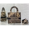 Dior Lady D-Lite Medium Bag In Beige Toile de Jouy Voyage Embroidery