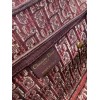 Dior Saddle Bag In Bordeaux Velvet Oblique Embroidered