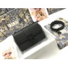 Dior 30 Montaigne Medium Bag In Black Ultramatte Grained Calfskin