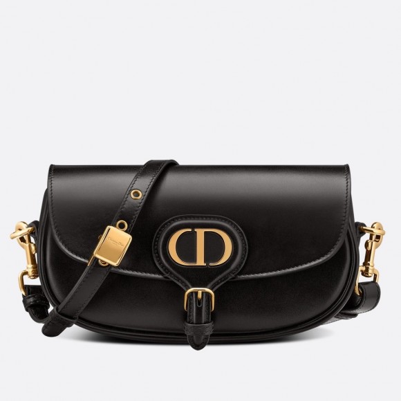 D*or bobby east-west bag in black box calfskin