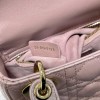Dior Lady Dior Mini Chain Bag with Chain in Lotus Pearlescent Lambskin