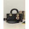 Dior Lady D-Joy Small Bag in Black Patent Calfskin