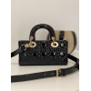 Dior Lady D-Joy Small Bag in Black Patent Calfskin