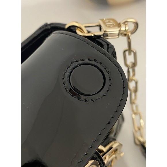 D*or lady d-joy small bag in black patent calfskin