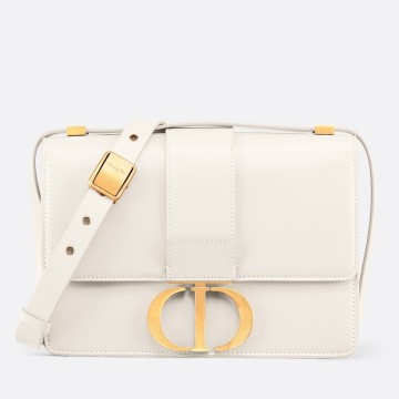 Dior 30 Montaigne Medium Bag In White Box Calfskin Dior 30 Montaigne Medium Bag In White Box Calfskin