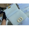 Dior 30 Montaigne Medium Bag In White Box Calfskin
