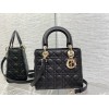 Dior Lady Dior Medium Bag in Noir Grained Calfskin