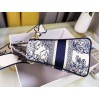 Dior Lady D-Lite Medium Bag In Blue Multicolor Rêve d'Infini Embroidery