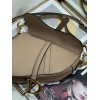 Dior Saddle Bag with Strap in Warm Taupe Grained Calfskin