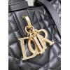 Dior Toujours Small Bag in Black Macrocannage Calfskin